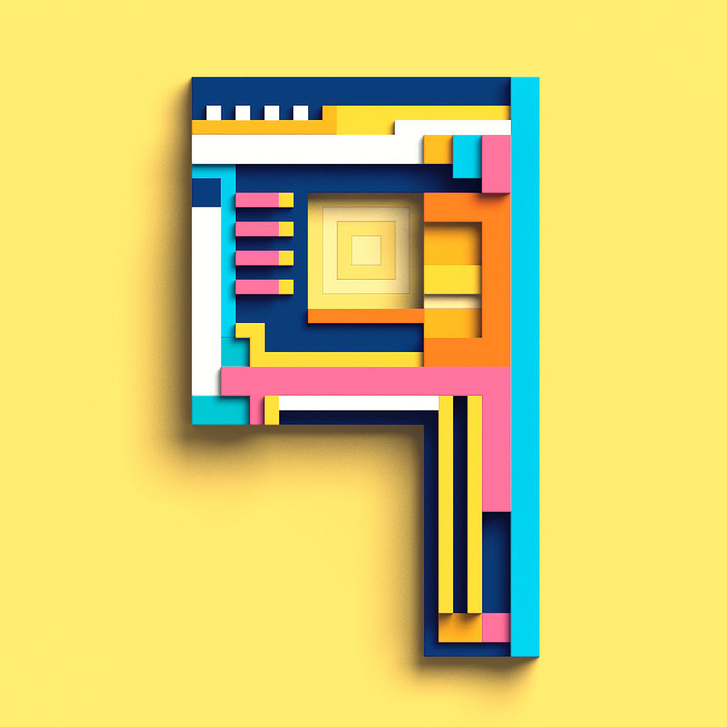 3d像素风像素数字设计欣赏!