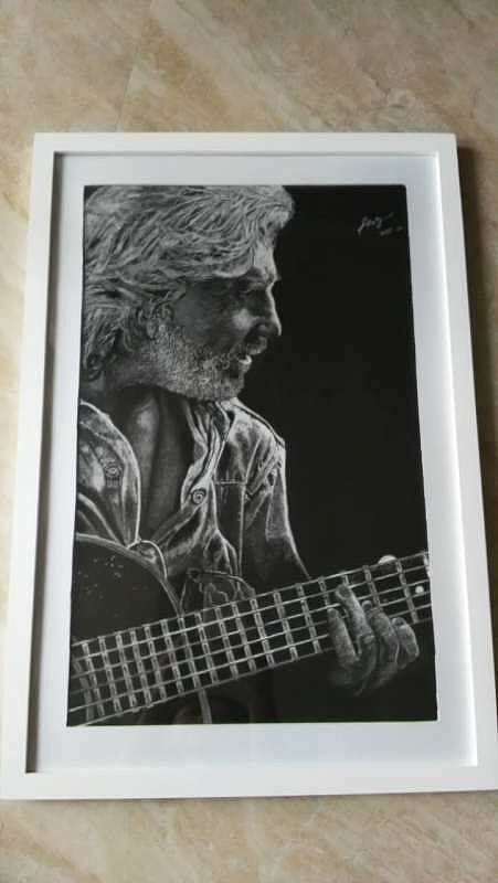 第一次画黑卡纸画想挑战一下