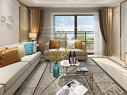 山顶道国宾城装修设计效果|现代港式风格兄弟装饰作品