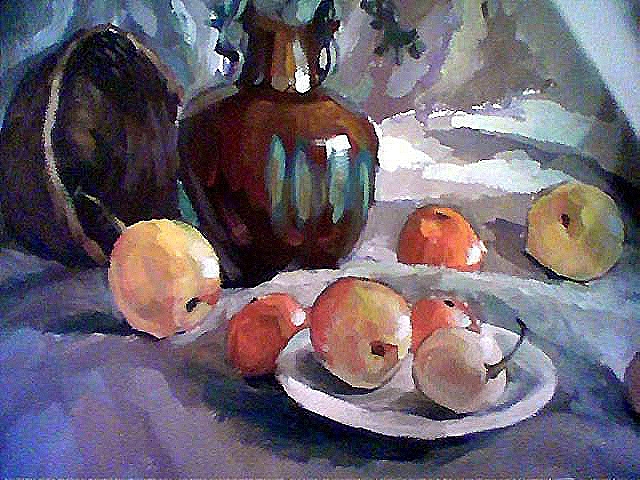 十几年前画的水粉画