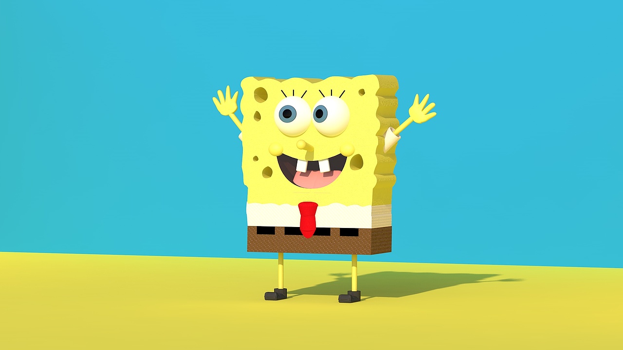 新人初作 c4d 海绵宝宝