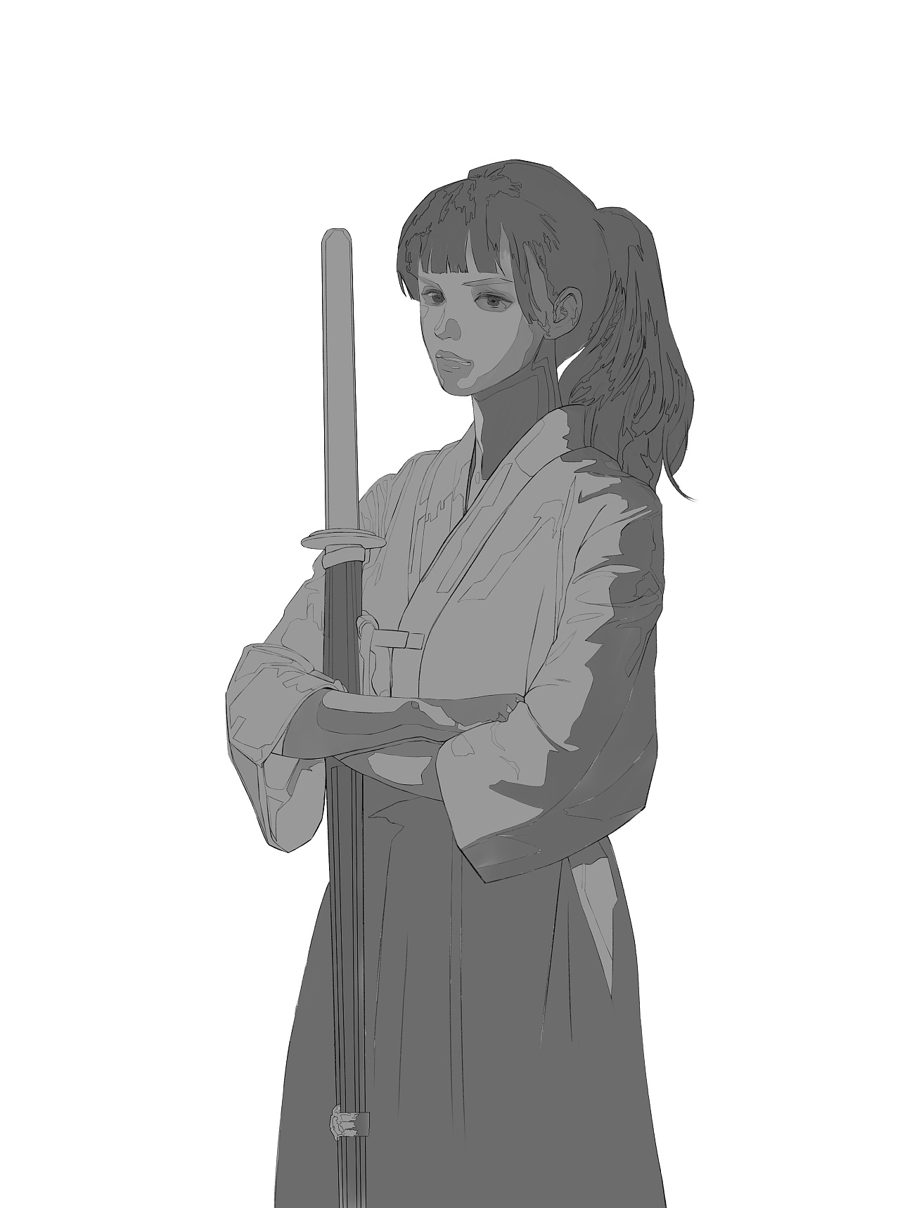 剑道少女|插画|游戏原画|兰秋烈 - 原创作品 - 站酷 (zcool)