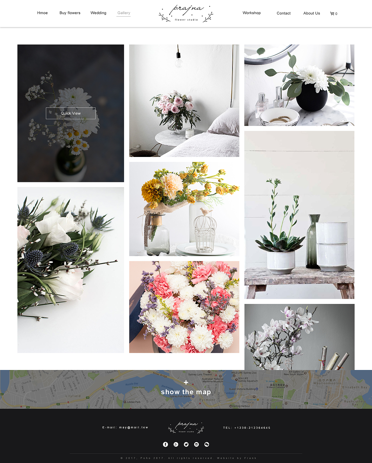 澳大利亚prajna flower花店网页设计