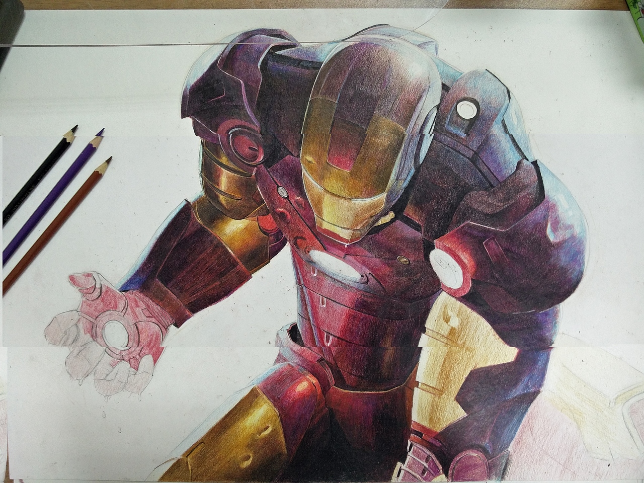 钢铁侠手绘详细过程