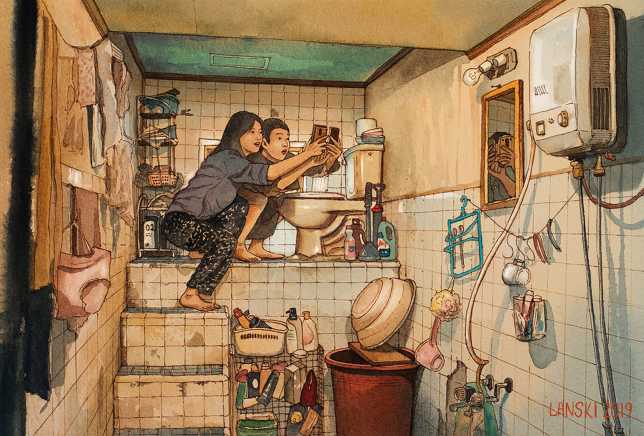 电影《头文字d》水彩手绘场景1002lanskiplanet水彩20成都丨建筑空间