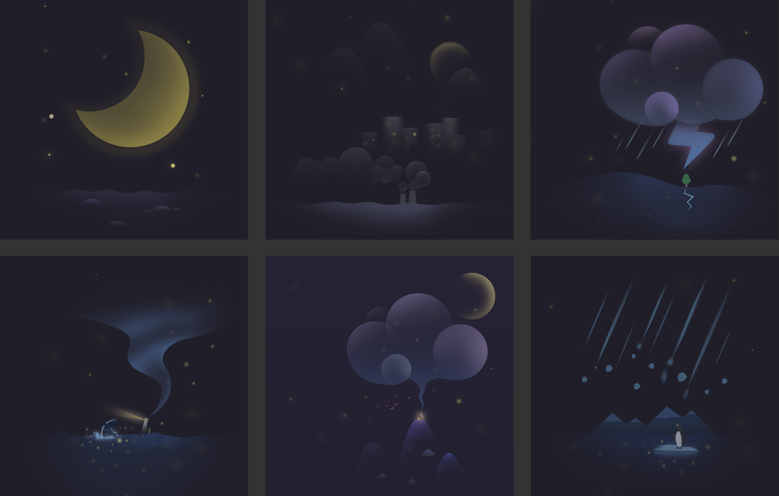 刹那间-12天气插画-极简风的小清新app背景皮肤