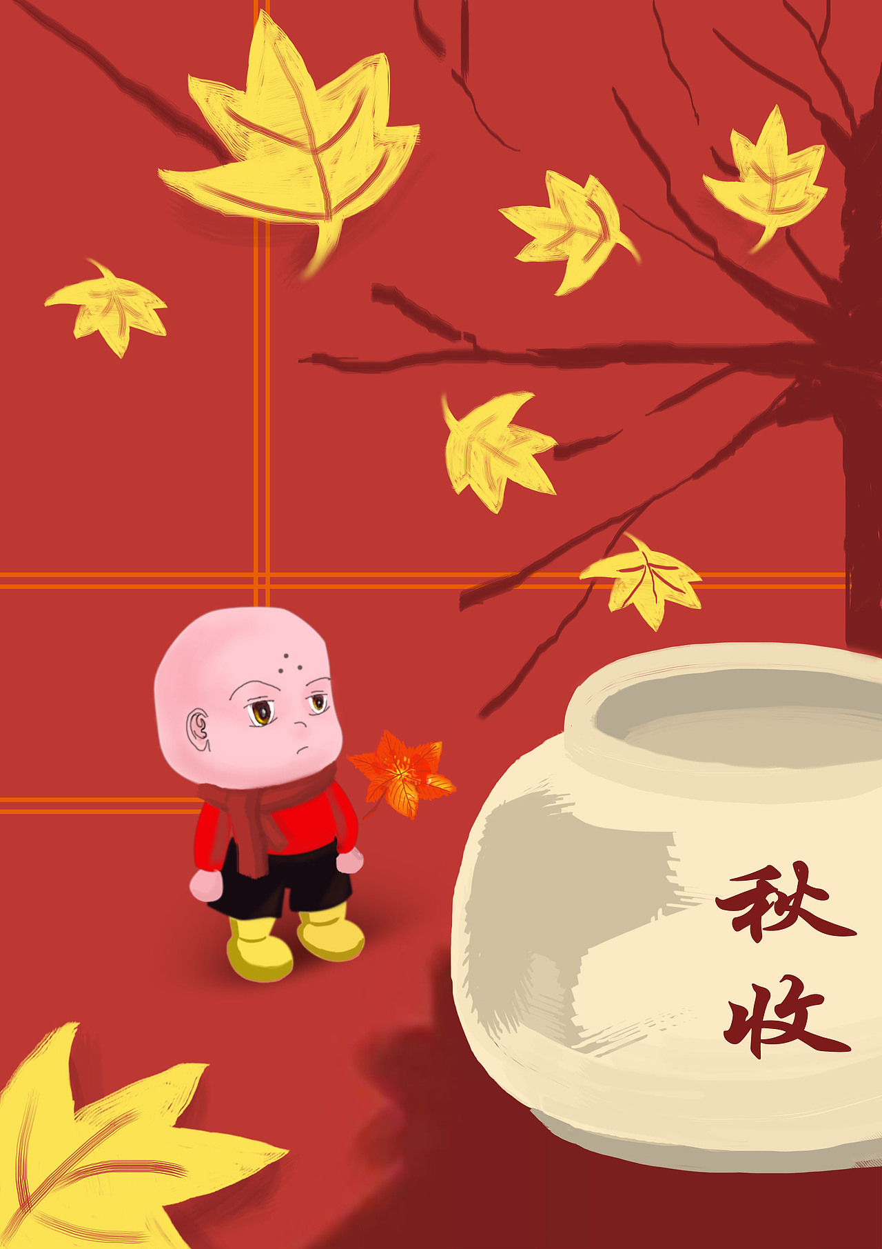 秋收（图ZMTc0NDAyMzAw） - 艺术插画 - 站酷设计师仪氏原创素材 - 站酷ZCOOL