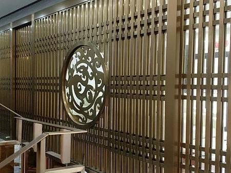 酒店屏风激光切割 餐厅不锈钢屏风隔断 中式屏风定做