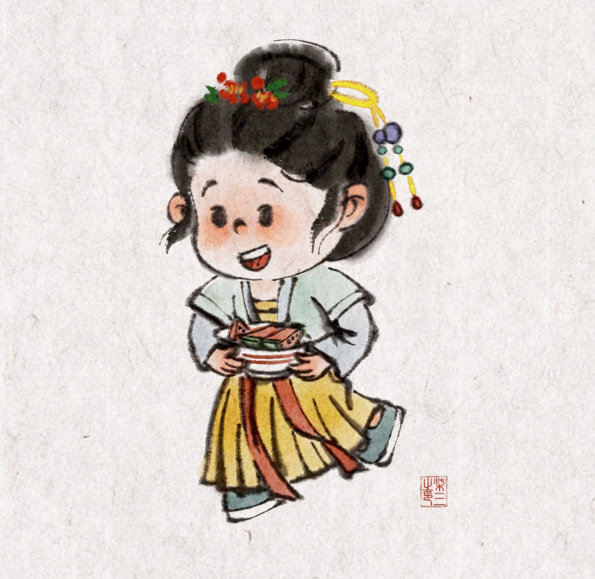 水墨小场景之大户人家