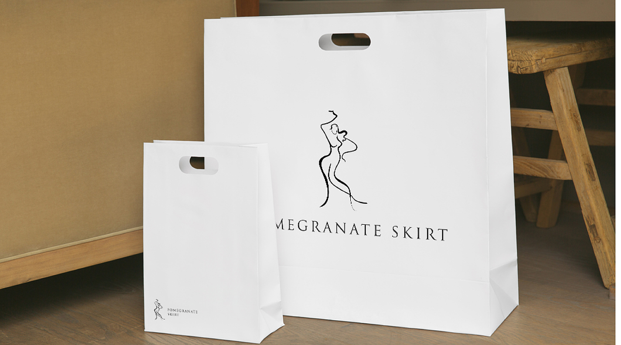 石榴裙服装品牌LOGO设计 POMEGRANATE SKIRT