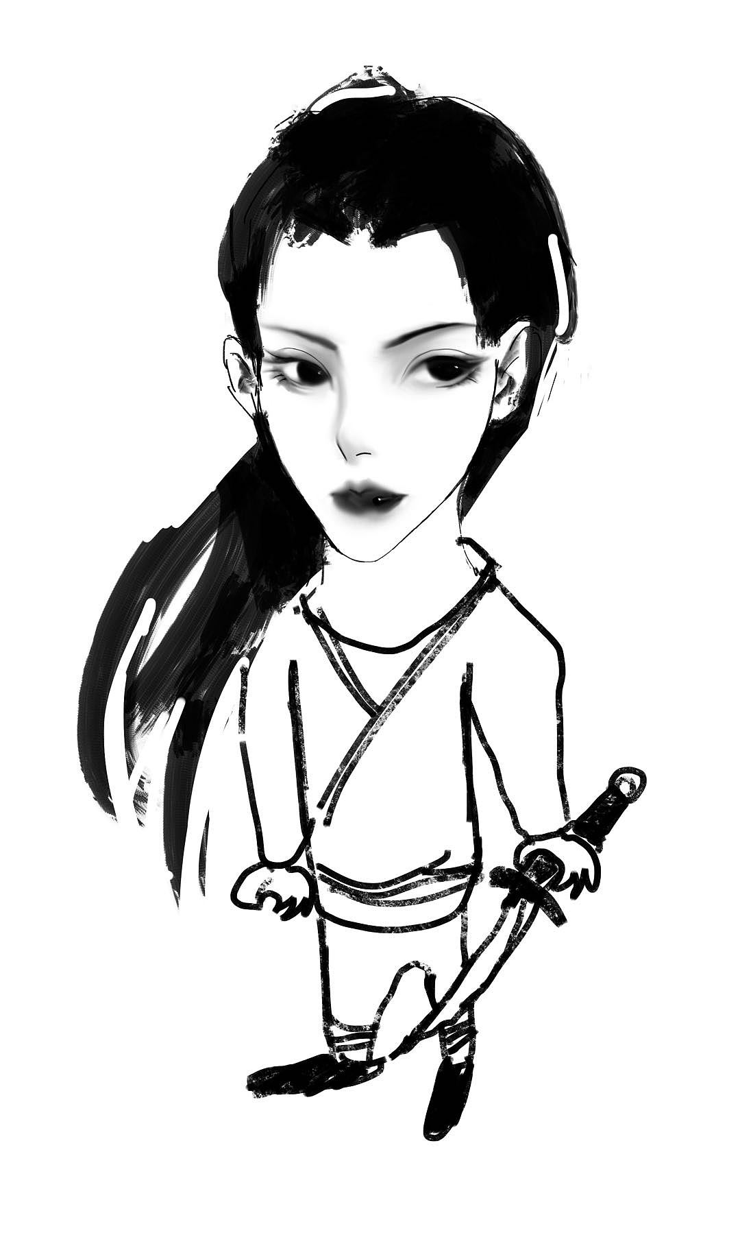 画个女侠客