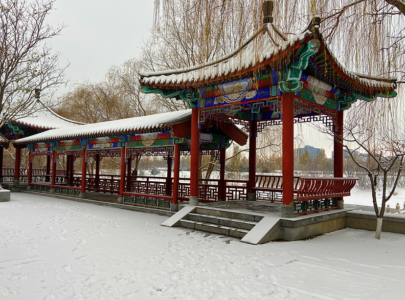 刘勇良手机纪实摄影:北京雪后的风景之国风篇