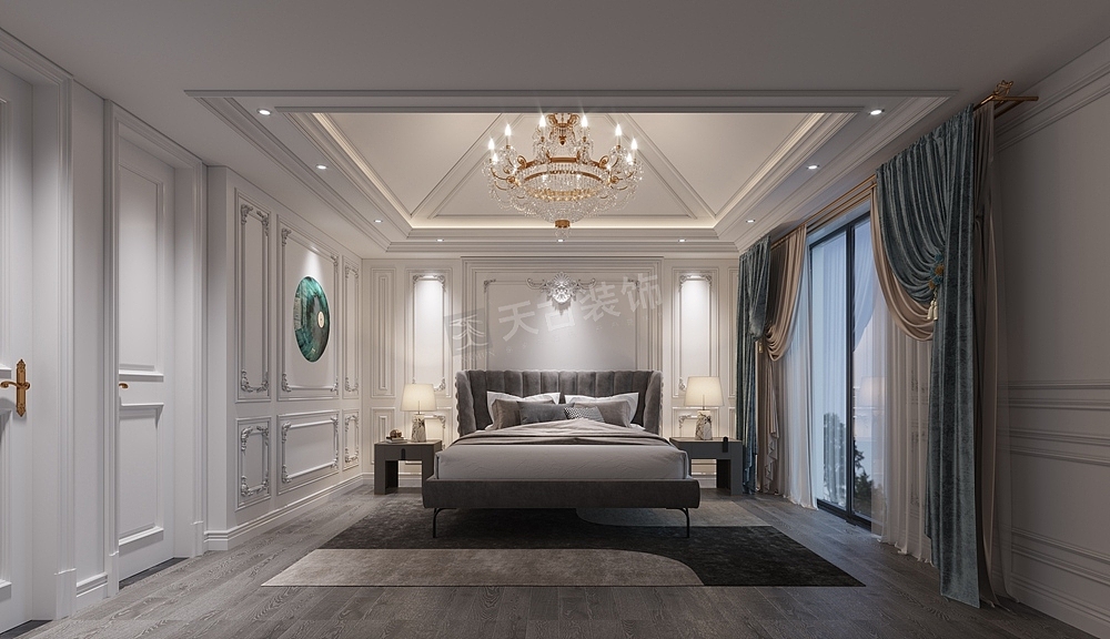 渝北法式轻奢别墅装修,美利山联排别墅装修案例效果图