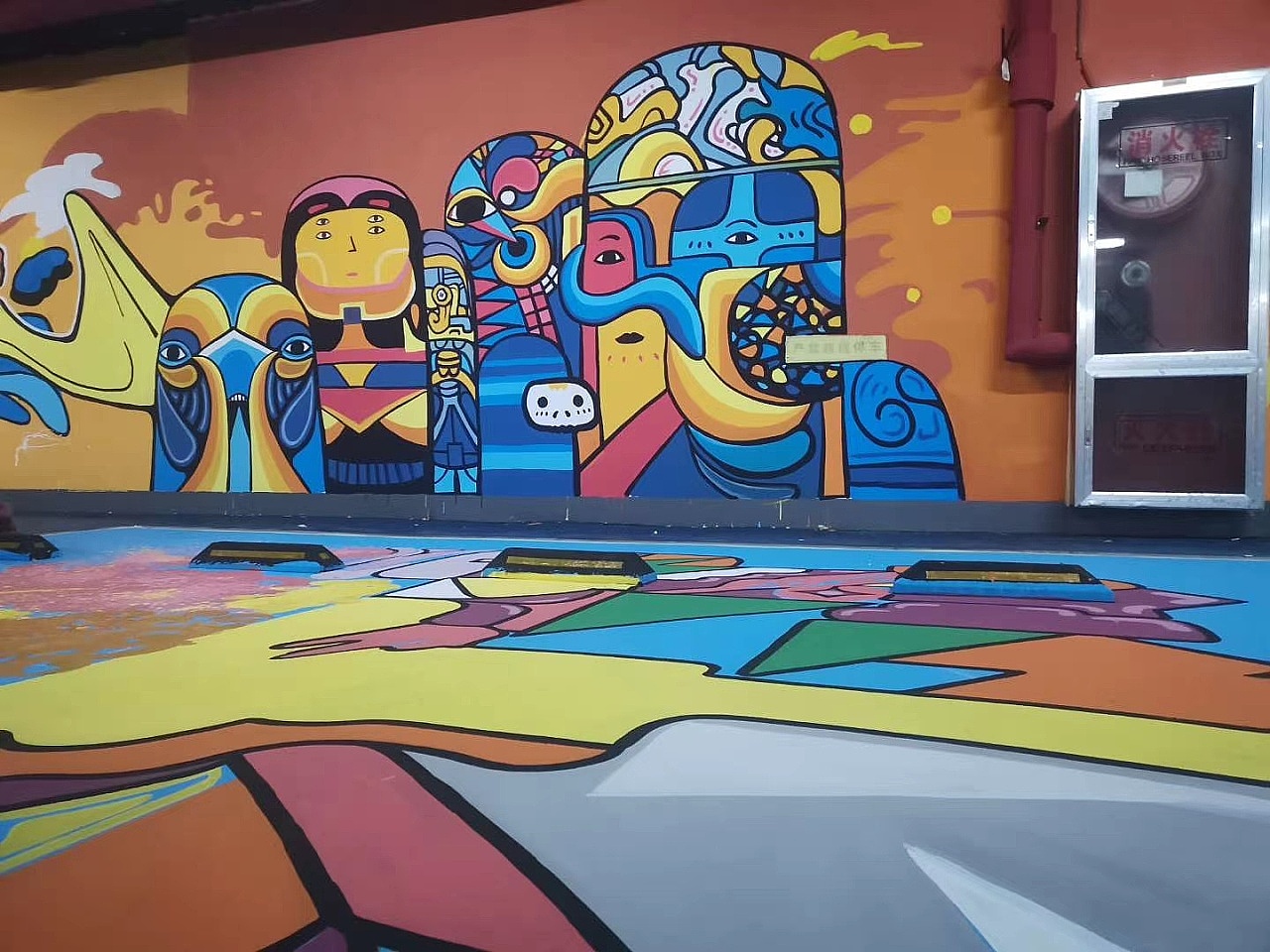 朔州墙绘#朔州文化墙彩绘#朔州墙体彩绘#手绘墙