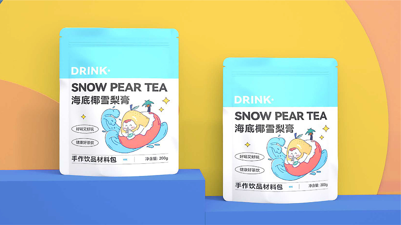 茶饮手作材料包×椰子口味的螃蟹（图ZMjkxMDQxNDQw） - 包装 - 站酷设计师椰子口味的螃蟹原创素材 - 站酷ZCOOL
