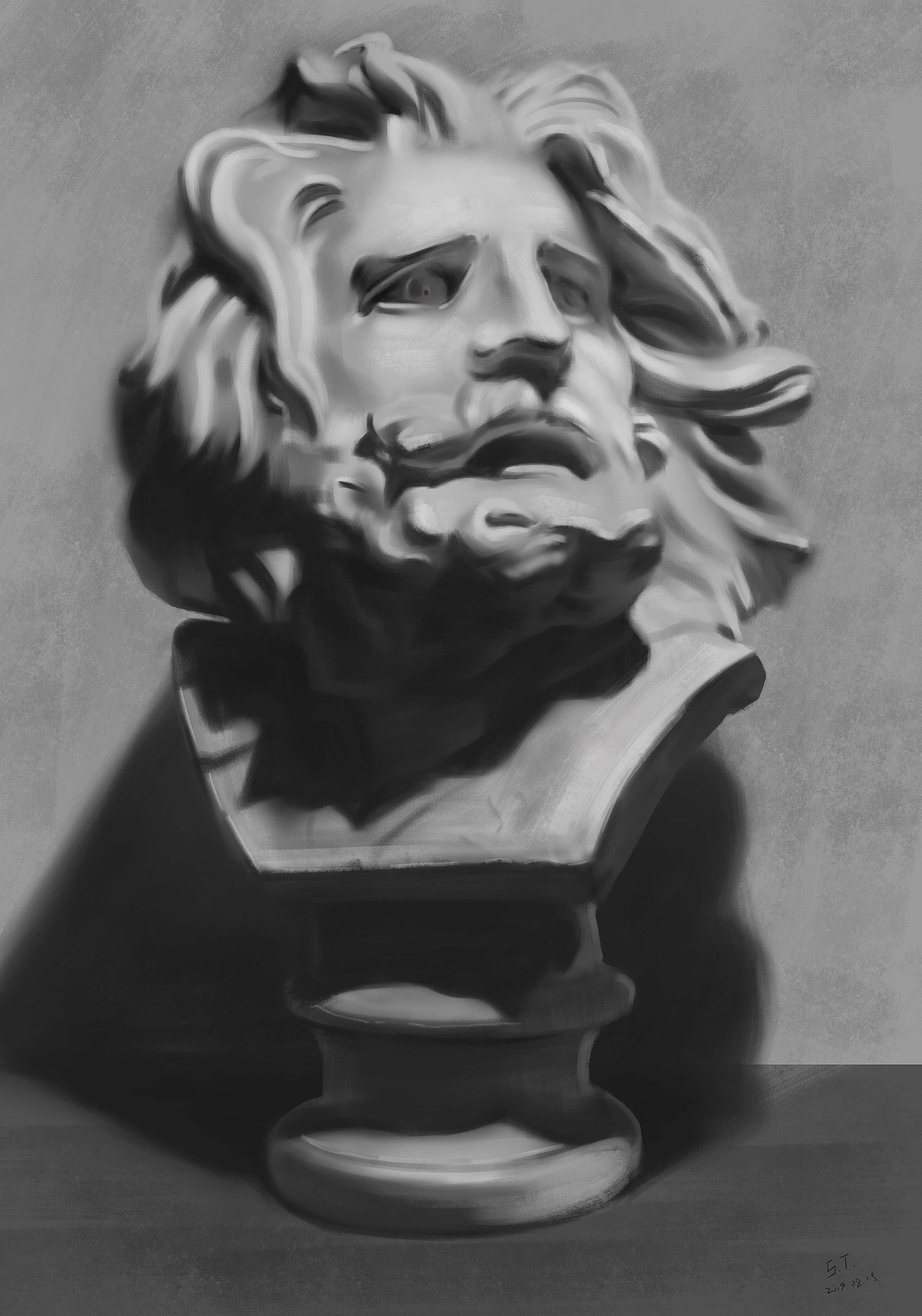 板绘石膏像马赛