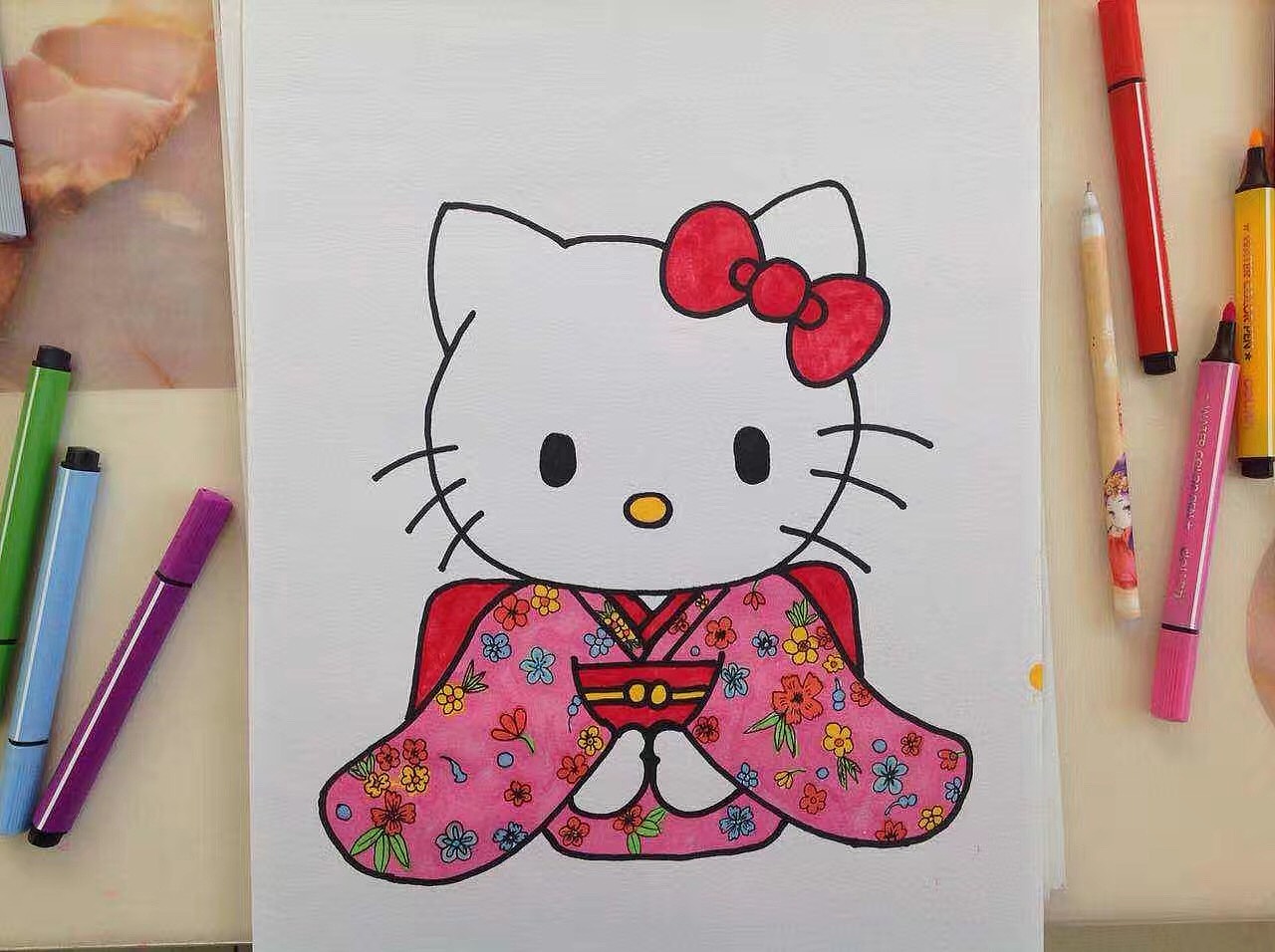 kitty猫临摹,送给心爱的小妹妹