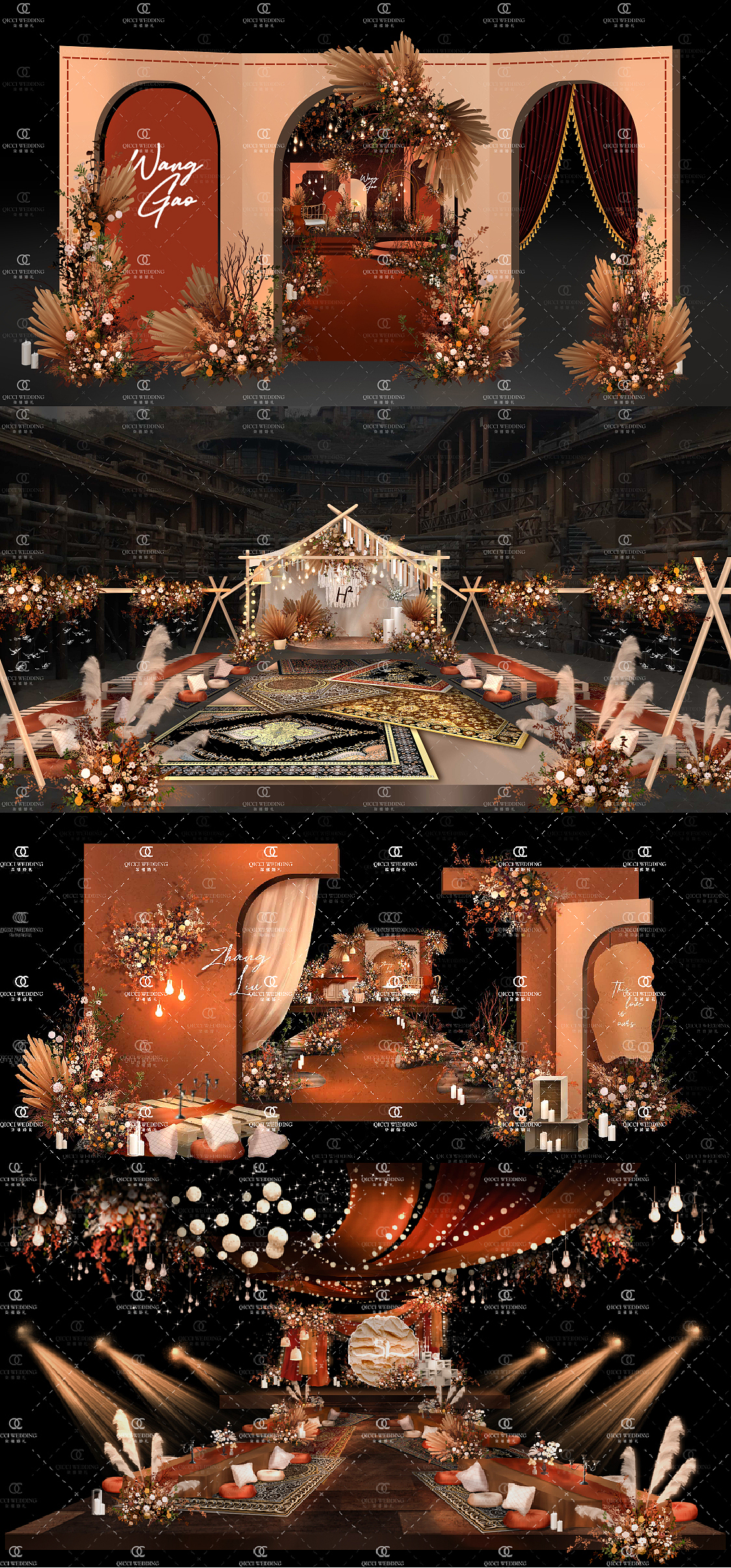 【婚礼手绘】2020婚礼手绘效果图总结（图ZMjM5ODIxNDc2） - 舞台美术 - 站酷设计师yes田小田儿原创素材 - 站酷ZCOOL