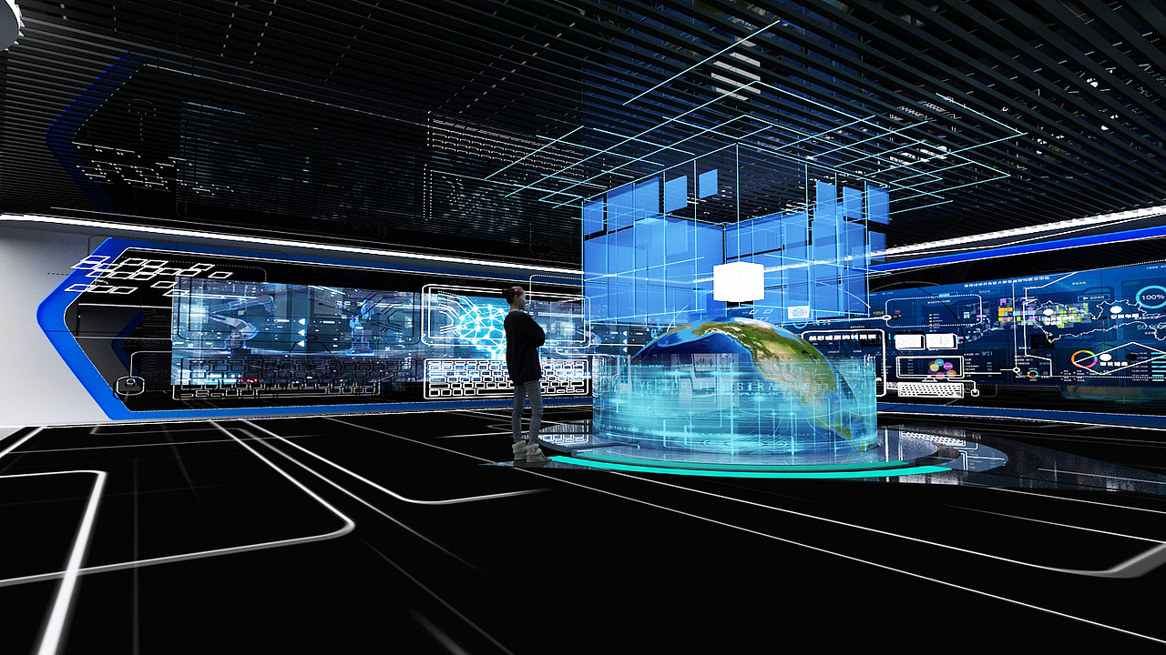 沉浸式科技展厅（图ZMjgxNDUzOTIw） - 商业空间设计 - 站酷设计师退休去放牛原创素材 - 站酷ZCOOL