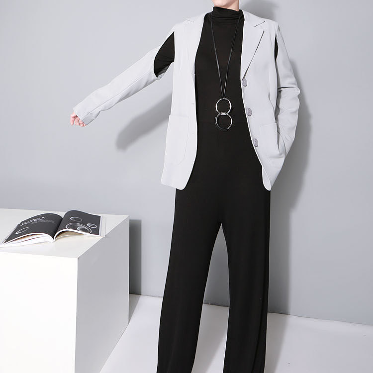 摩登时装欧美大牌西装领外套