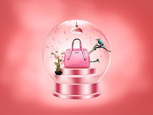 场景合成-玻璃金属包包