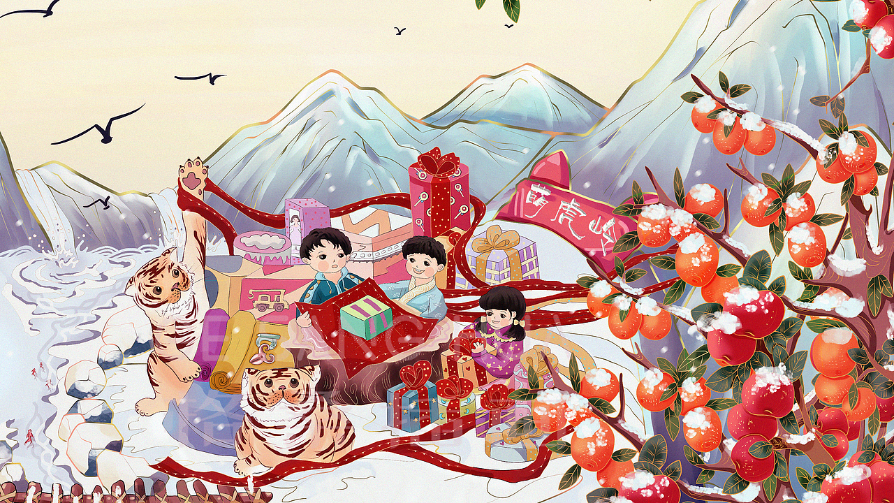 包礼物
<br>淘气“大猫宝宝”玩乐,一不小心就成了招财猫。<br>提前透资了压岁钱买的洋娃娃,挖掘机,小汽车,各种好东西。<br>有说有笑一起包大大的盒。