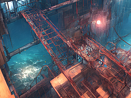 #AI創(chuàng)作實驗室#深海中的階梯