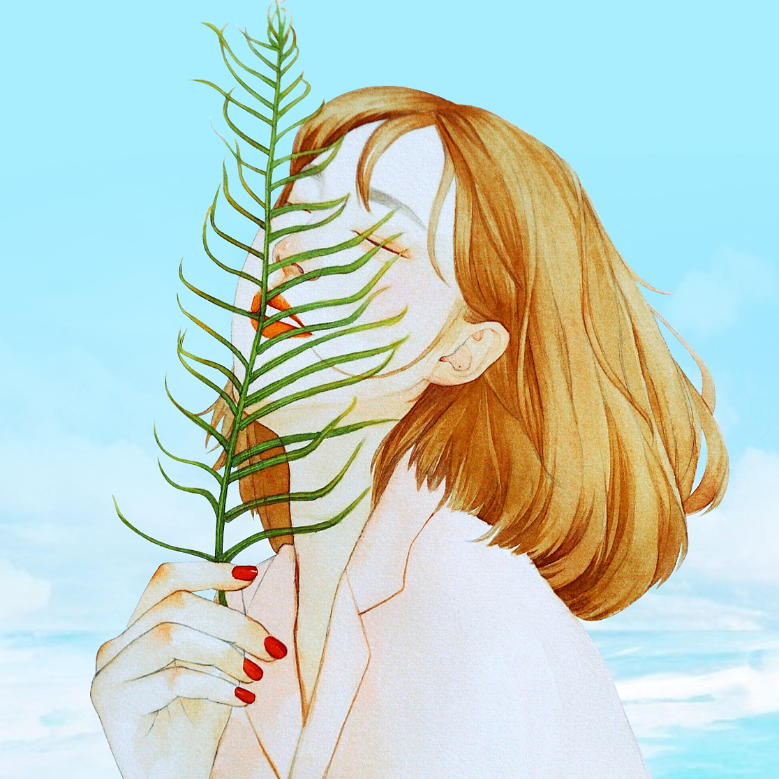 原创作品:水彩头像