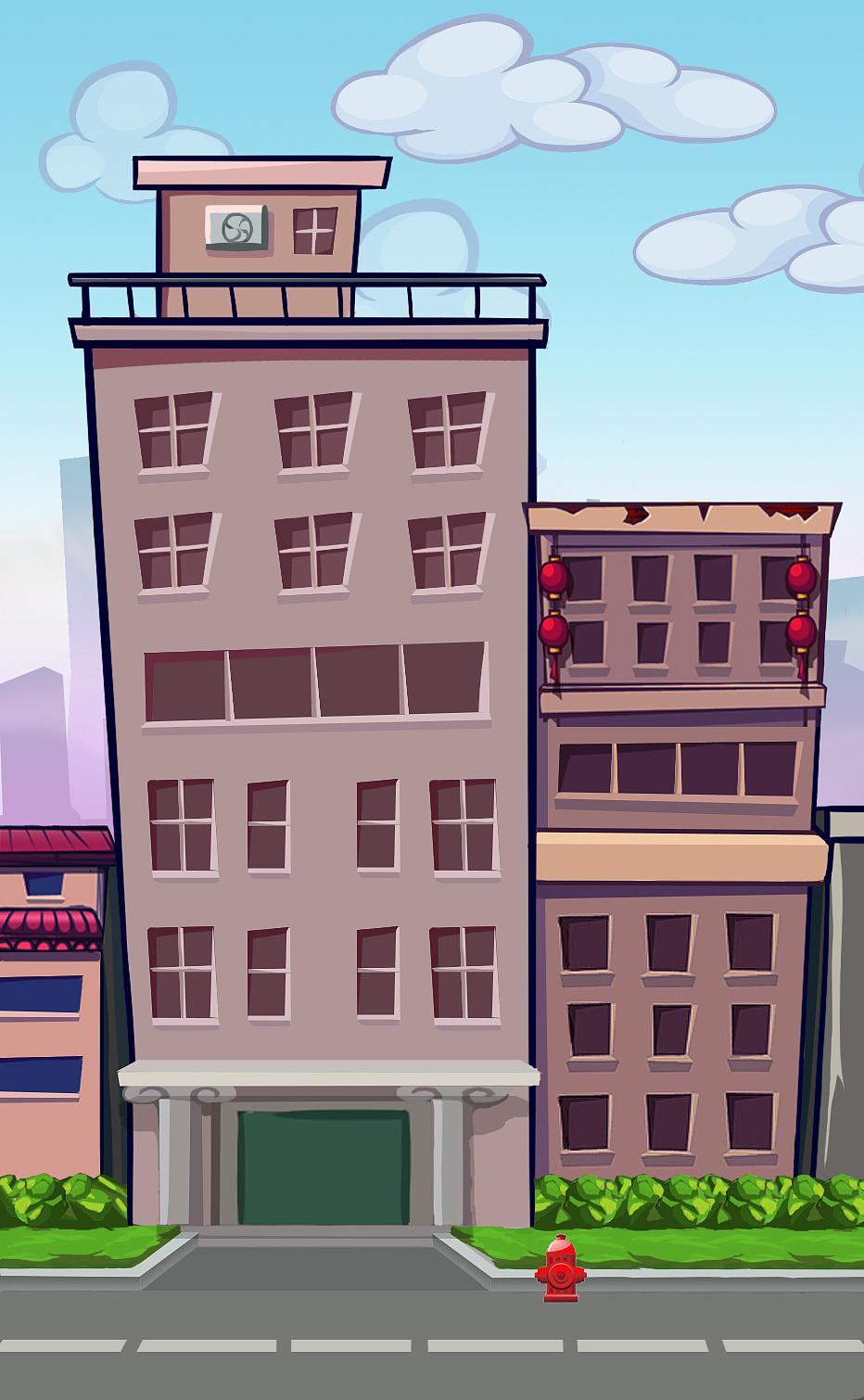 还游戏中的楼房,失火gif