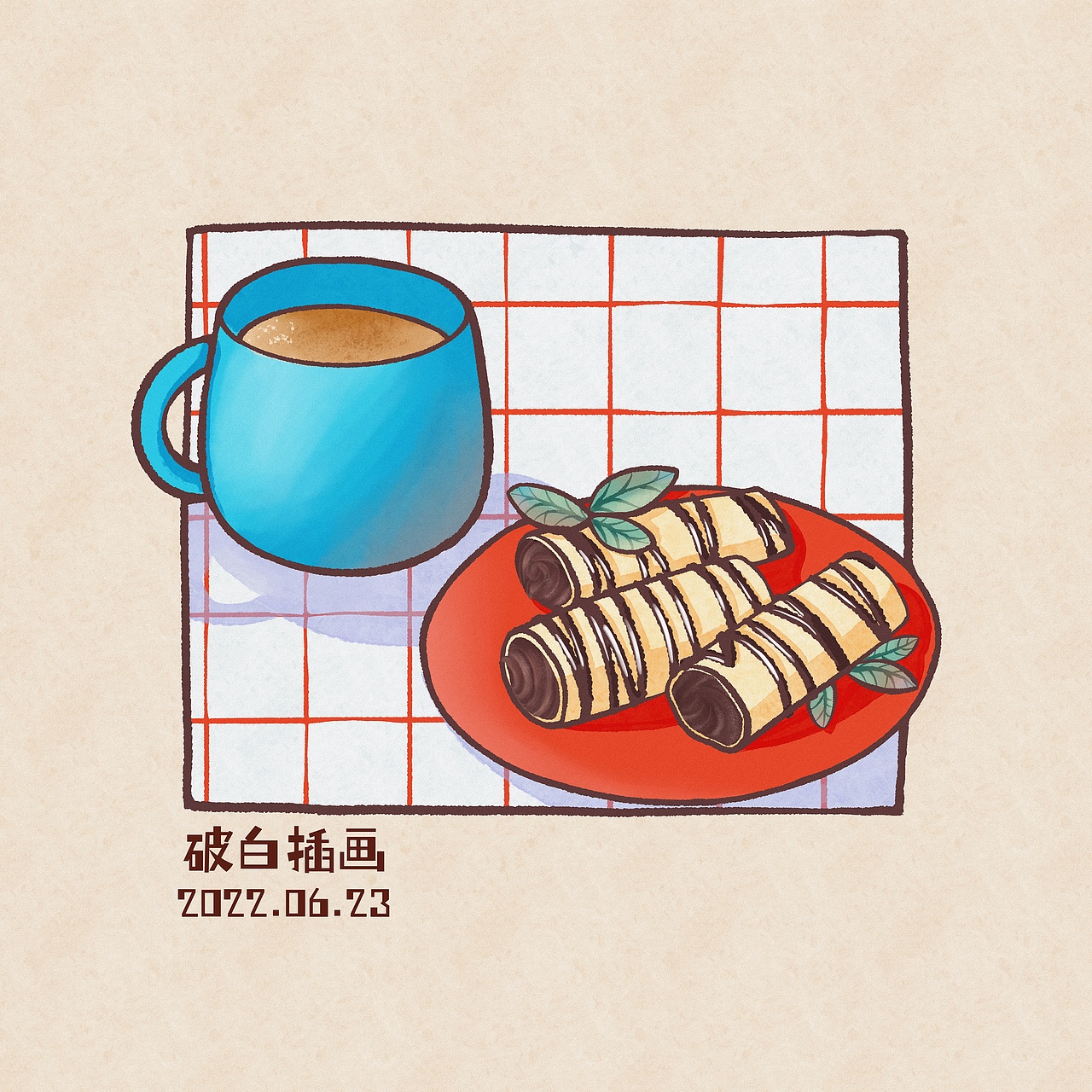 分镜插画尝试-早餐（图ZMzA2MjIwOTM2） - 创作习作 - 站酷设计师破白原创素材 - 站酷ZCOOL