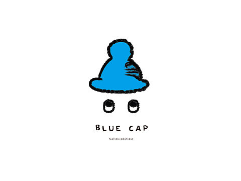 BLUE CAP｜可爱的帽子设计｜服装品牌LOGO设计