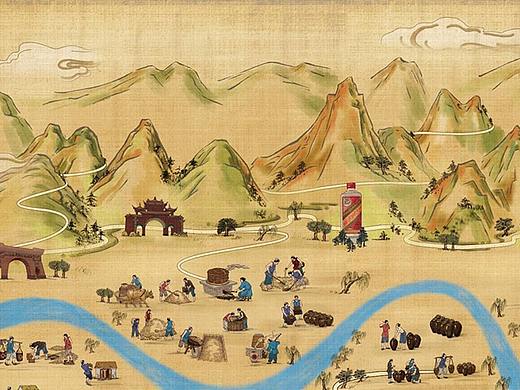 好多人都来问的一张手绘地图——茅台镇手绘地图