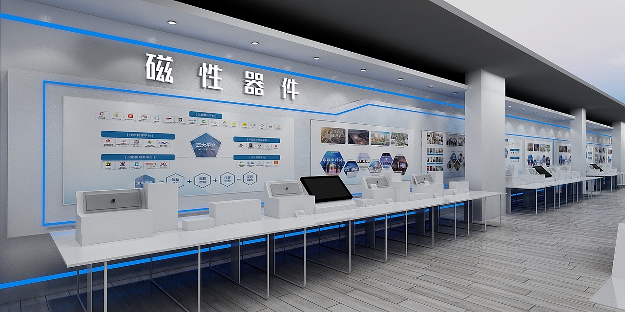 科技感展厅3d设计效果图