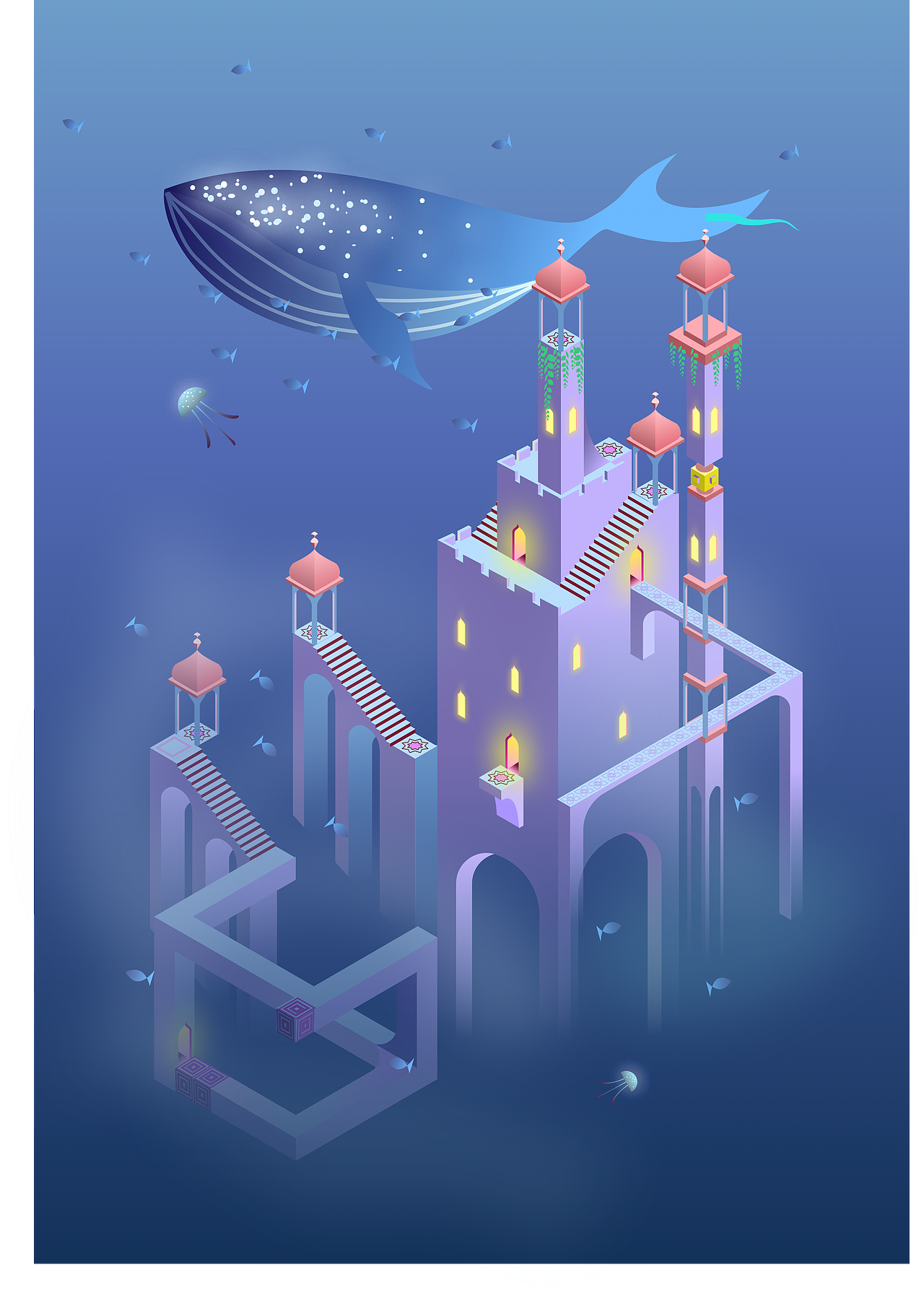 纪念碑谷——失落的帝国|插画|商业插画|六幺erow_原创作品-站酷zcool