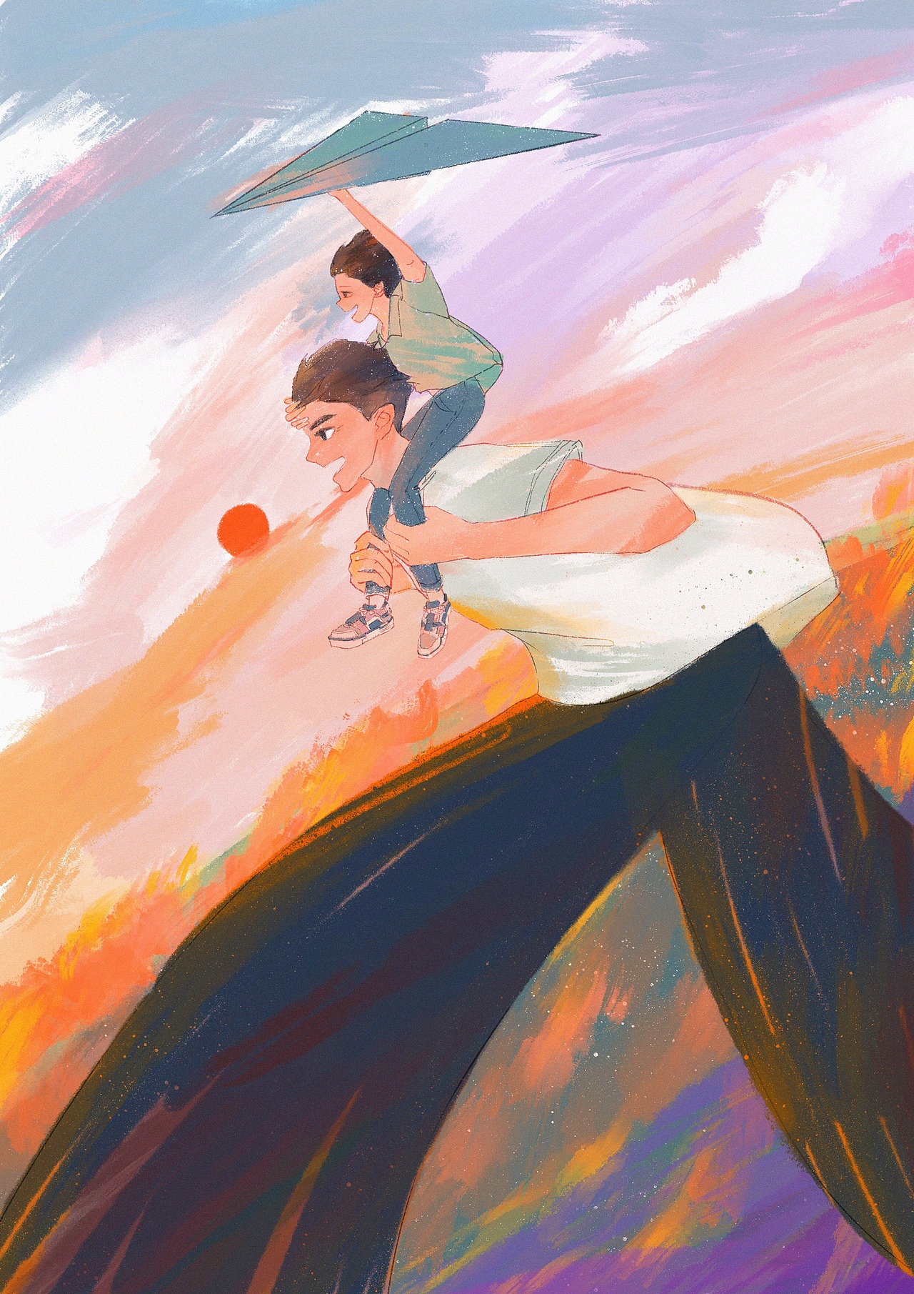 多久没跟爸爸来说过话了（图ZMjU5MDY4NDY4） - 艺术插画 - 站酷设计师芊言猴zx原创素材 - 站酷ZCOOL