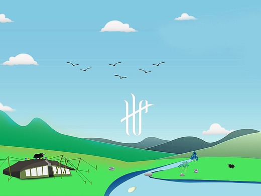 藏族大草原青藏高原