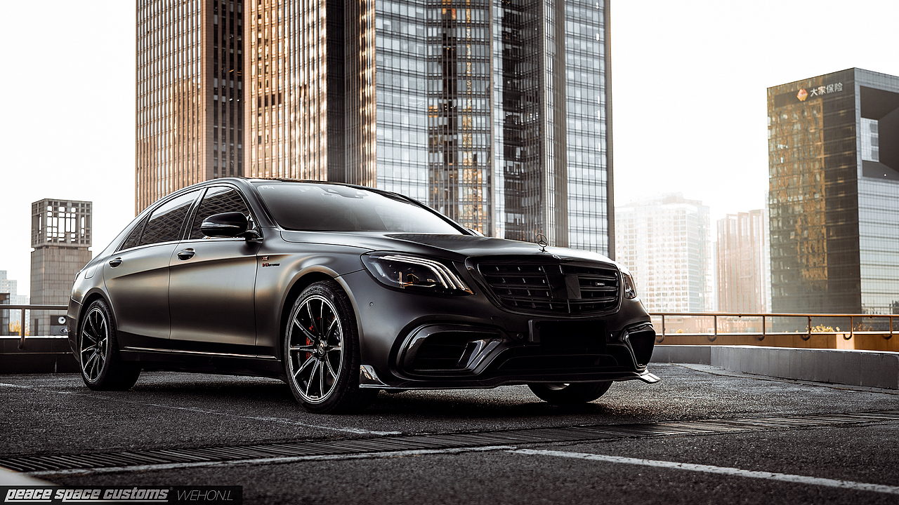 汽车摄影奔驰sw222巴博斯套件