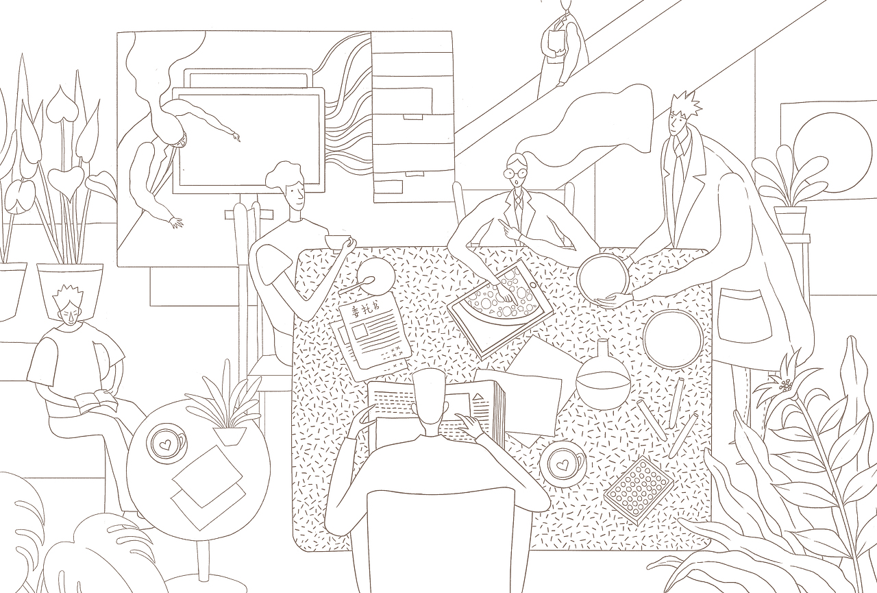 西安岳达生物科技公司系列插画（图ZMTIyNjc4MDY0） - 商业插画 - 站酷设计师邵露插画原创素材 - 站酷ZCOOL