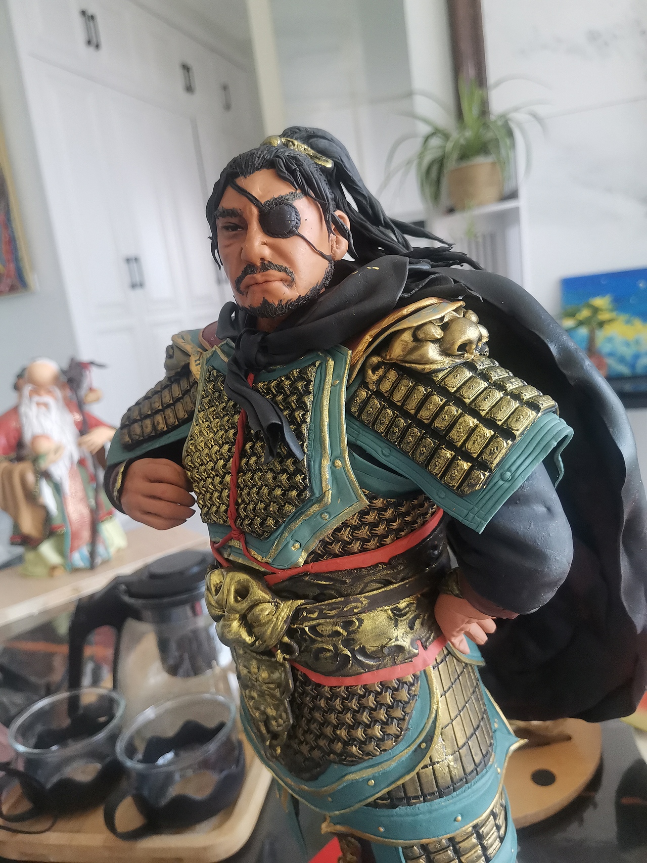 中国非遗面塑作品-夏侯惇