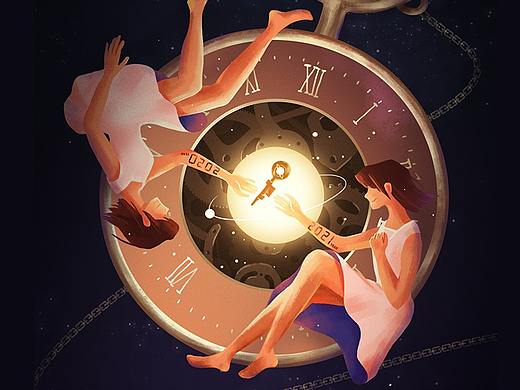 《插画分享》时间逆转怎么画？
