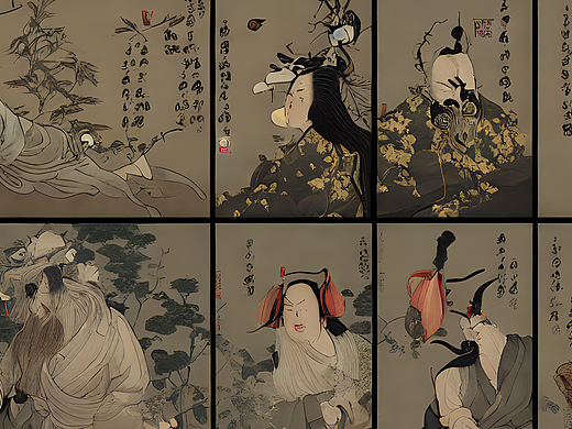 #AI创作实验室#神农采药八图