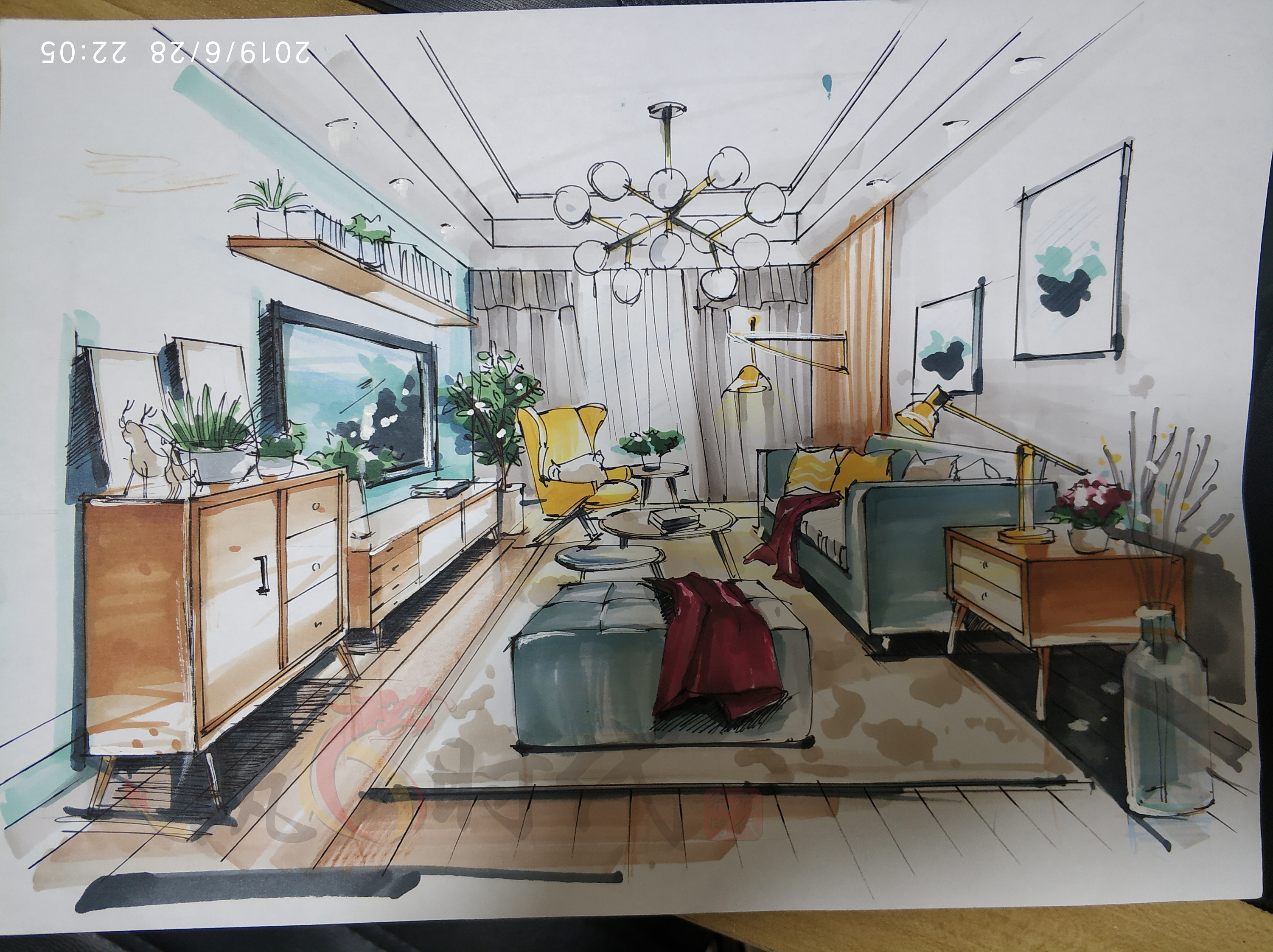 筑龙时代---室内设计手绘培训成果