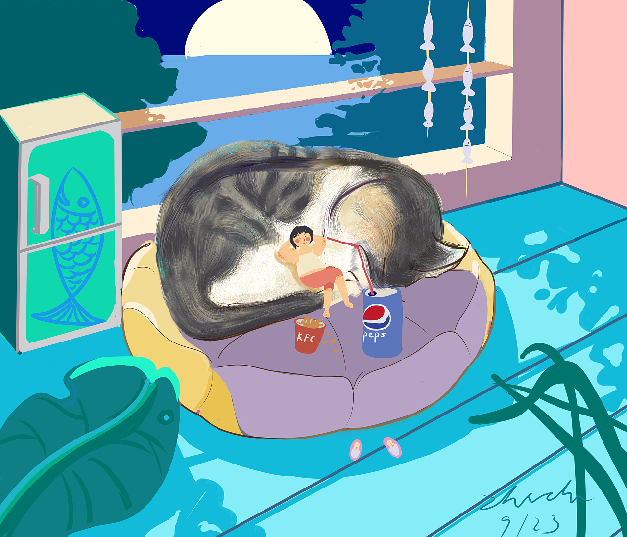 大猫|插画|绘本|萄笛 - 原创作品 - 站酷 (zcool)