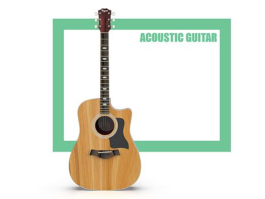 民谣吉他建模渲染（个人主页-ZMzgzODkxNTI=） - 玩具 - 站酷设计师青铜设计毕老厮原创素材 - 站酷ZCOOL