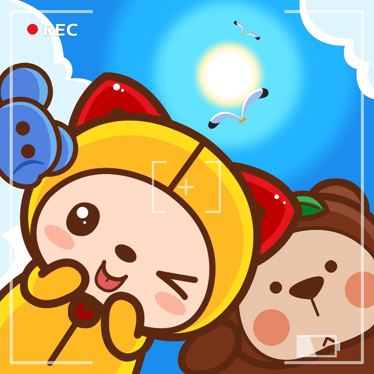 可爱卡通日常插画