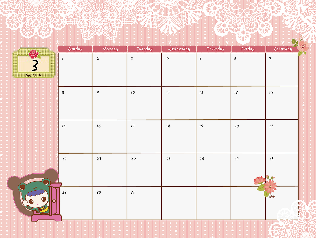 2015年卡通台历，角色是乐比悠悠