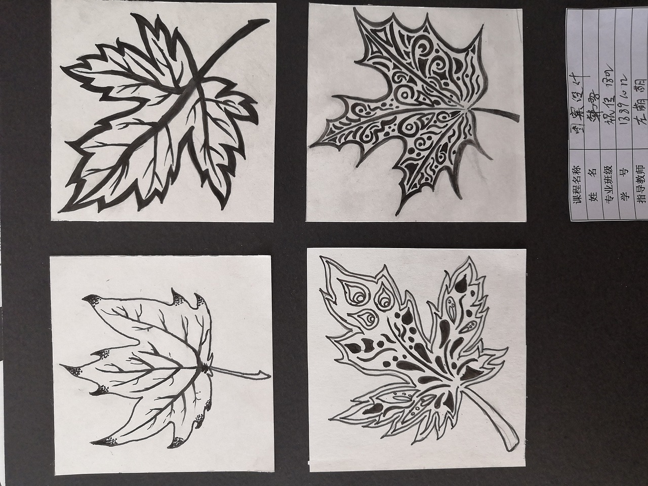 图案设计，叶子