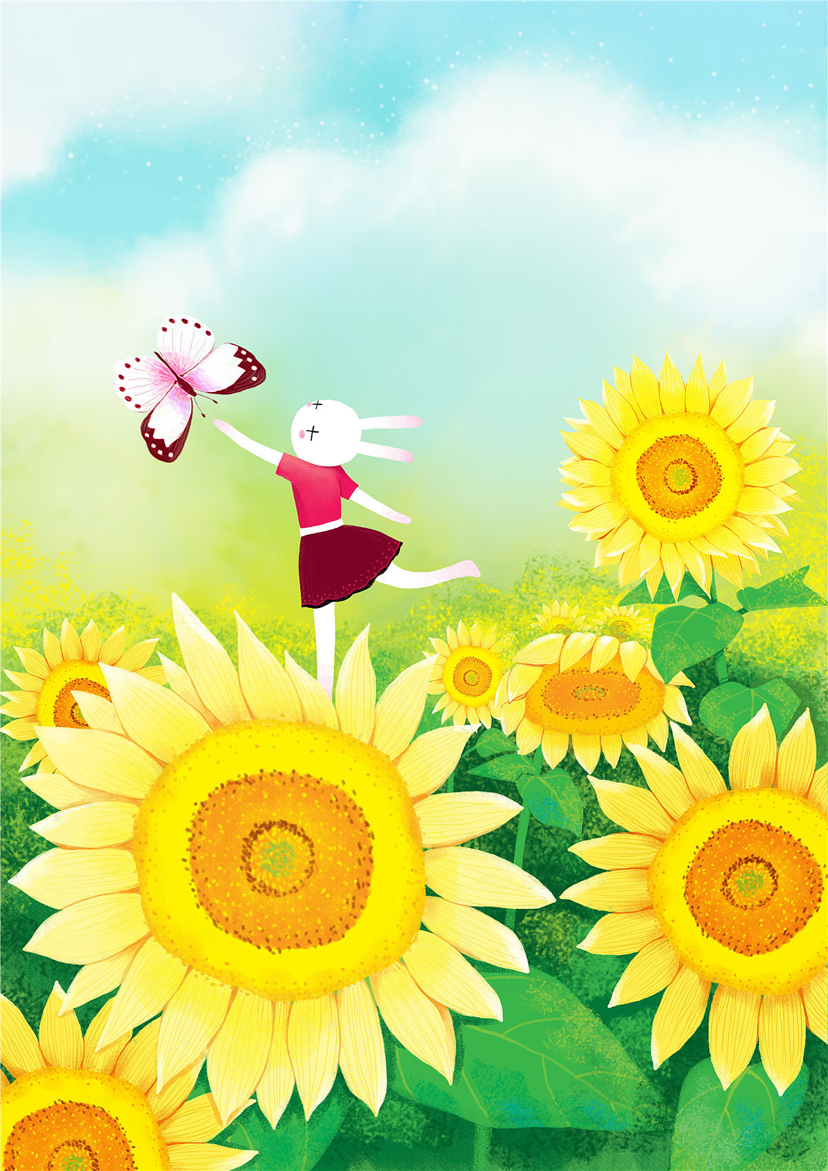唯美插画艾玩兔系列作品十幅|插画|儿童插画|画儿晴天 - 原创作品