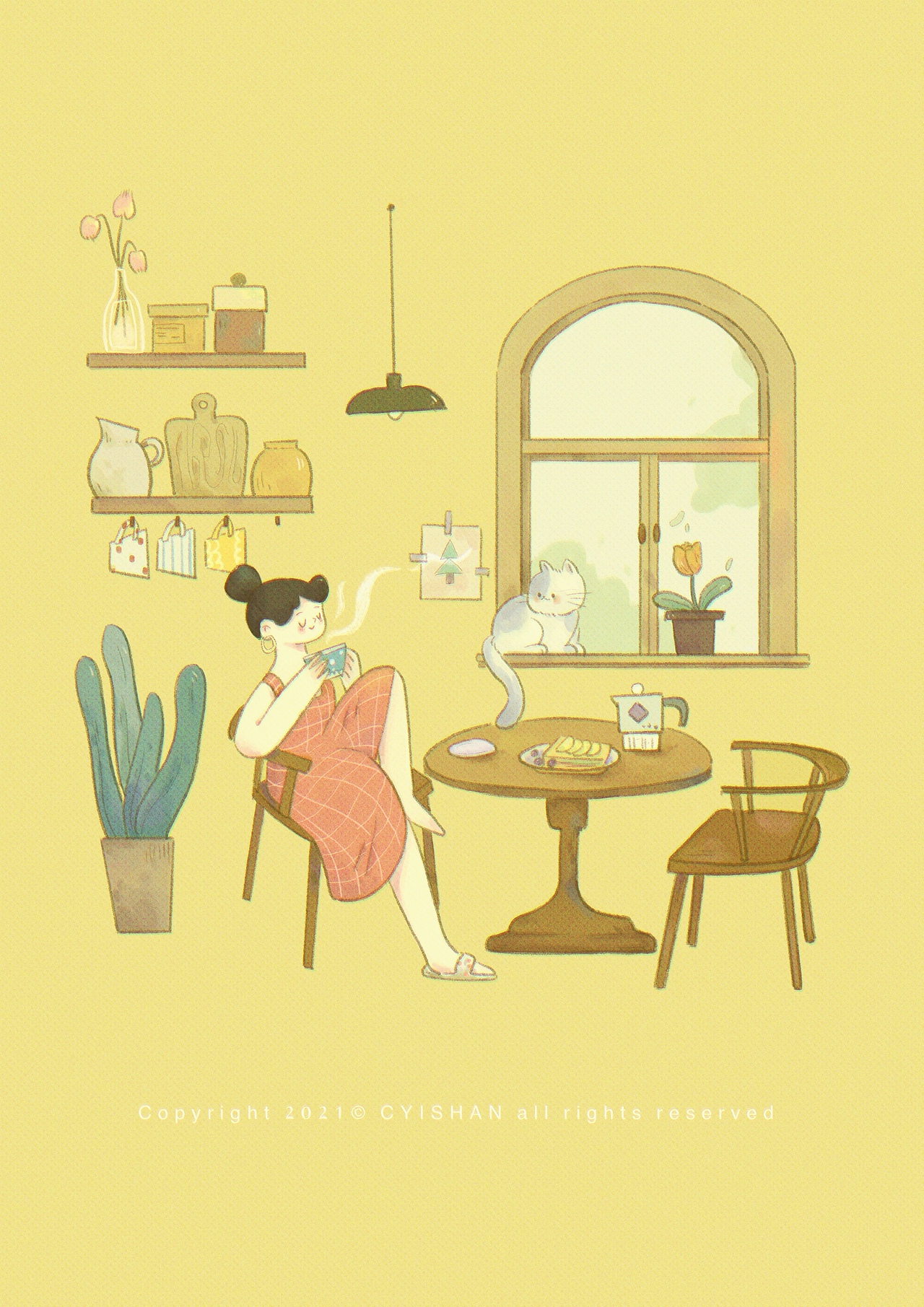 原创插画｜My hygge Moment（图ZMjYxNjgxMzY0） - 创作习作 - 站酷设计师C一闪原创素材 - 站酷ZCOOL