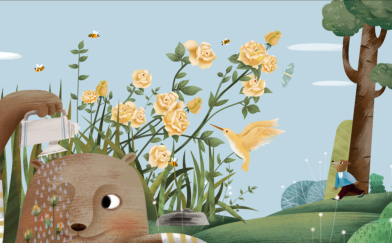 《太阳，你是粉刷匠吗？》童话集（图ZMTE0MTk2OTI0） - 绘本 - 站酷设计师Demi牙牙原创素材 - 站酷ZCOOL